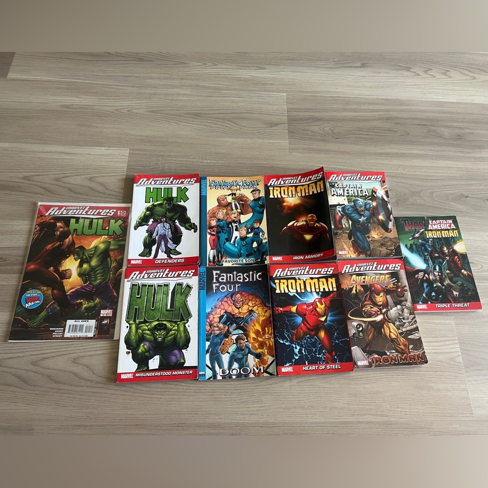 Children’s Marvel Adventures Graphic novel Comic Books Bundle